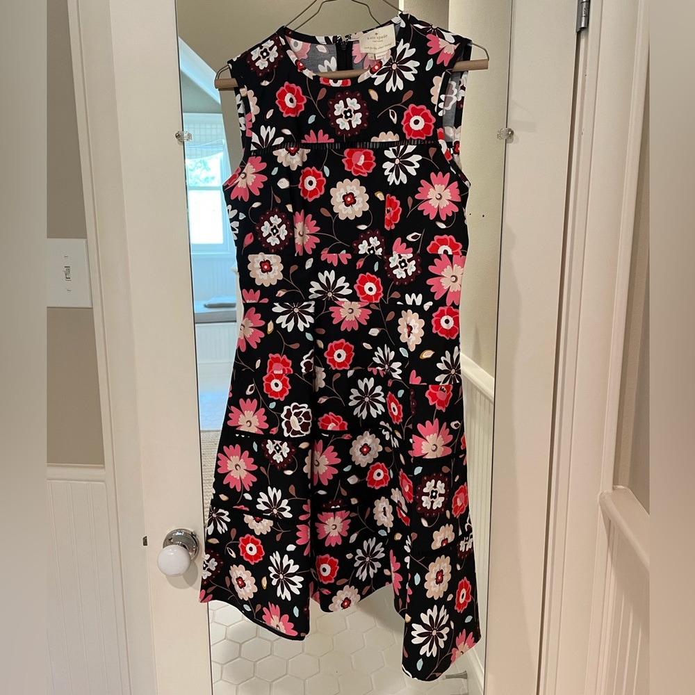 Kate spade printed floral tea dress size 4